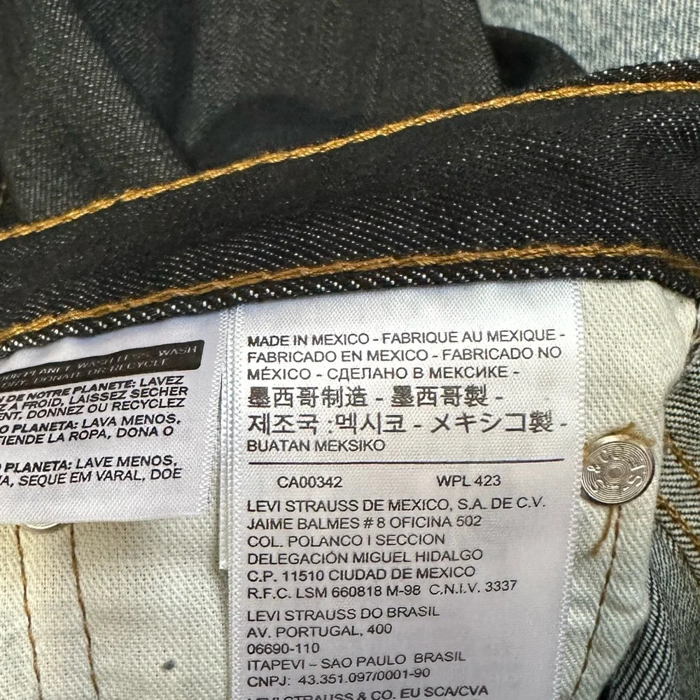 Levi’s Men’s 502 Dark Wash Taper Fit Jeans 33W x 30L - Picture 6 of 8